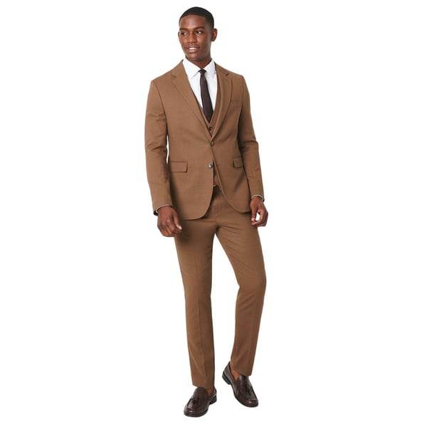 Burton Mens Plain Weave Slim Suit Jacket