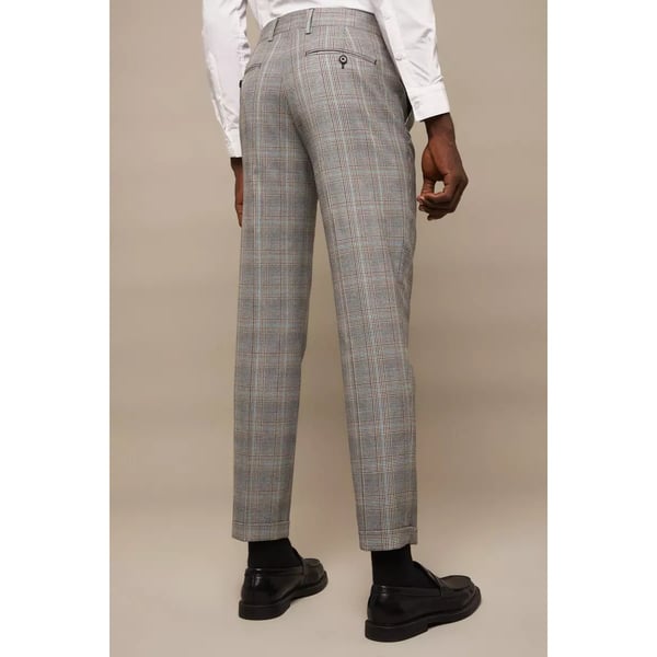 Burton Mens Highlight Checked Slim Suit Trousers