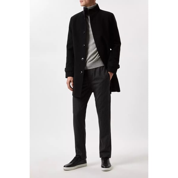 Burton Mens Faux Wool Funnel Neck Coat