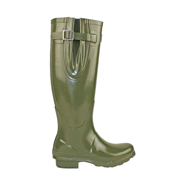 Rockfish Womens/Ladies Tall Adjustable Gloss Wellington