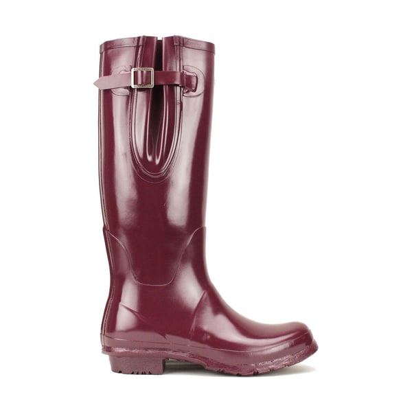 Rockfish Womens/Ladies Tall Adjustable Gloss Wellington