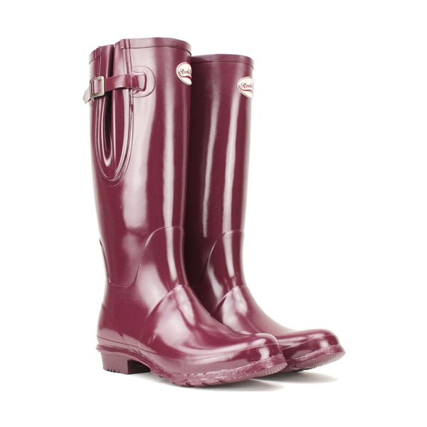Rockfish Womens/Ladies Tall Adjustable Gloss Wellington