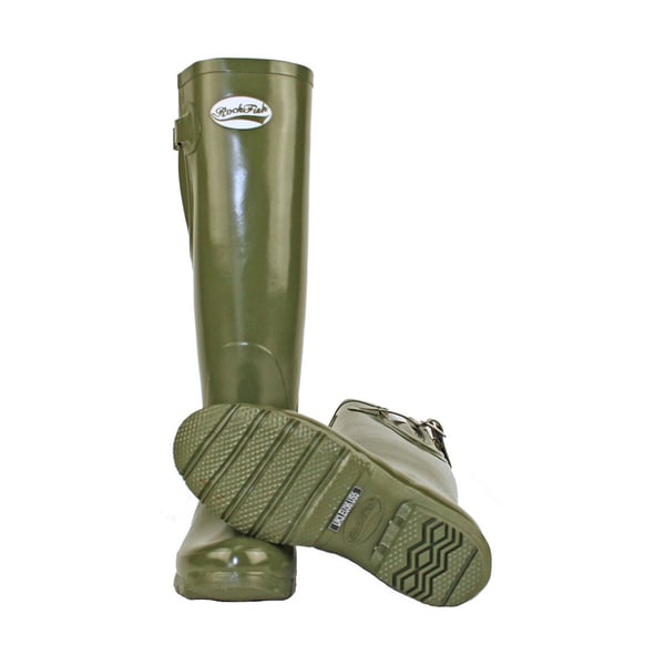 Rockfish Womens/Ladies Tall Adjustable Gloss Wellington