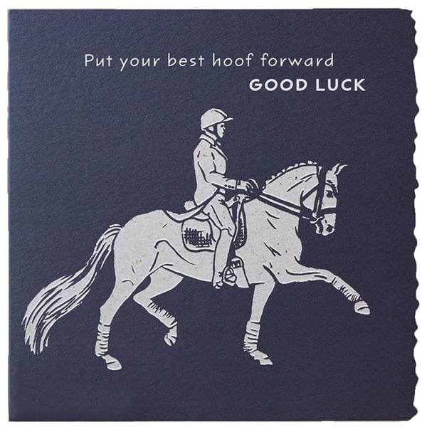Deckled Edge Colour Block Pony -onnittelukortti