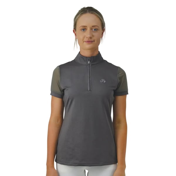 HyFASHION Womens/Ladies Maddie Mesh Sleeved Show Shirt