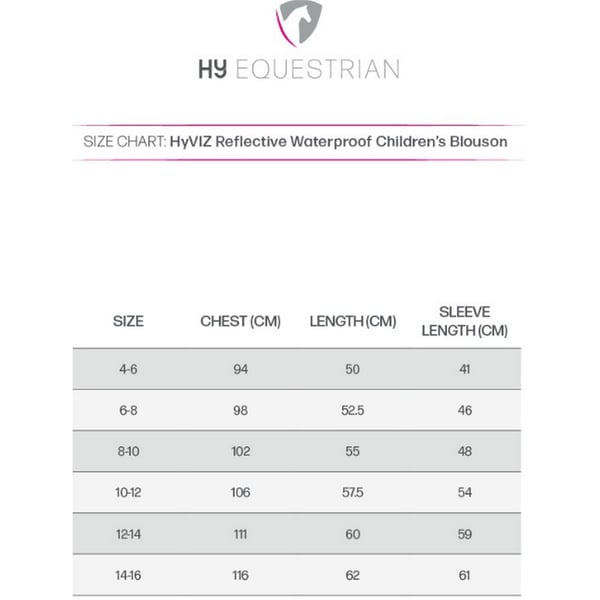 HyVIZ Childrens/Kids Reflective Waterproof Blouson