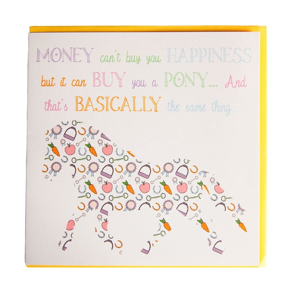Gubblecote Can´t Buy You Happiness Greetings Card