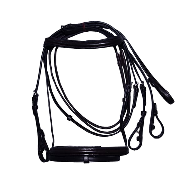 Hy Padded Flash Bridle with Rubber Grip Reins