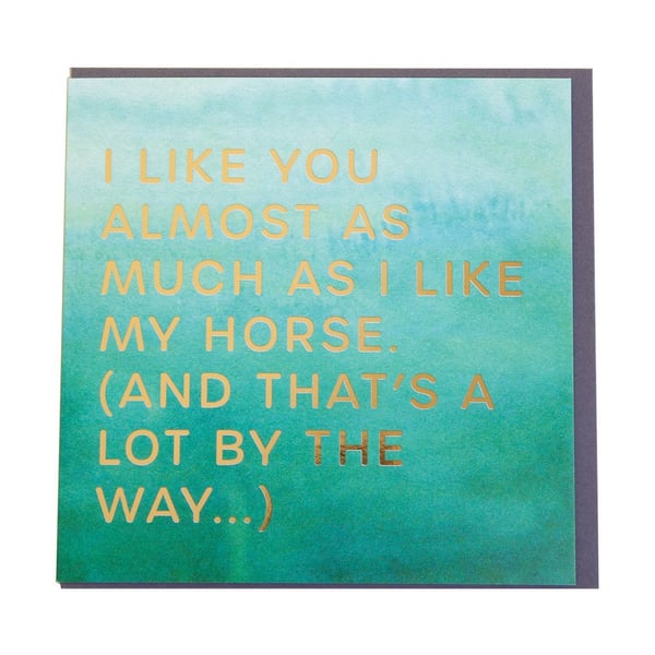 Gubblecote I Like You Wordy Greetings Card