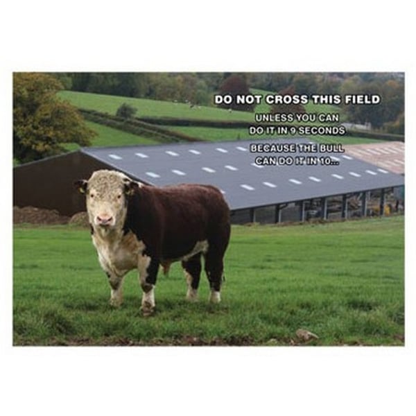 Kevin Milner Do Not Cross The Field Countryside Greetings Card