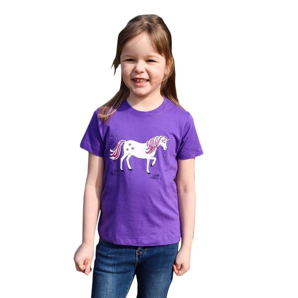 British Country Collection Childrens/Kids Dancing Unicorn T-Shirt