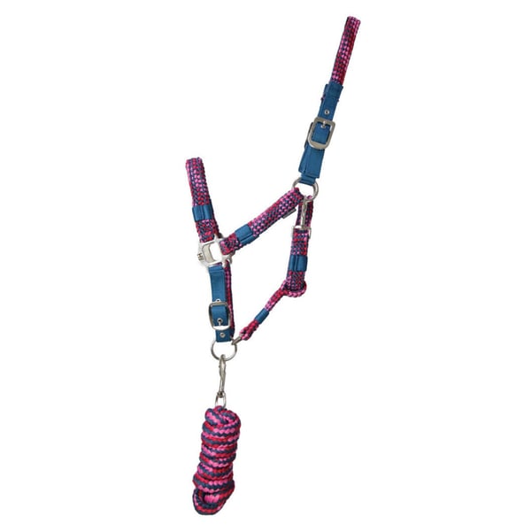 Hy Adjustable Horse Headcollar and Leadrope