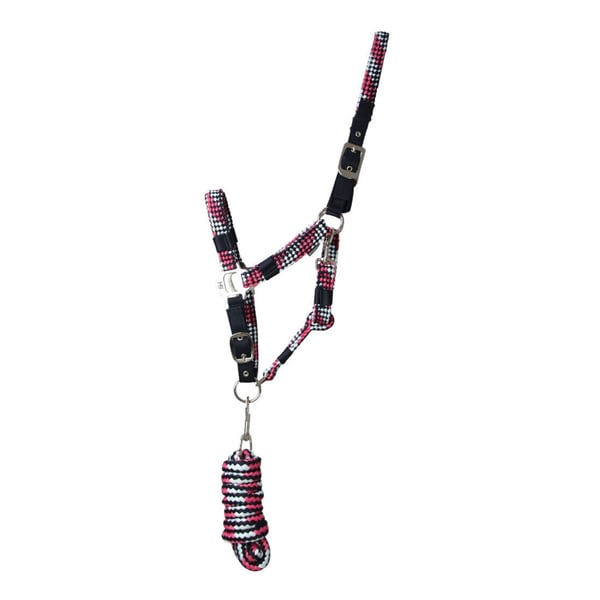 Hy Adjustable Horse Headcollar and Leadrope