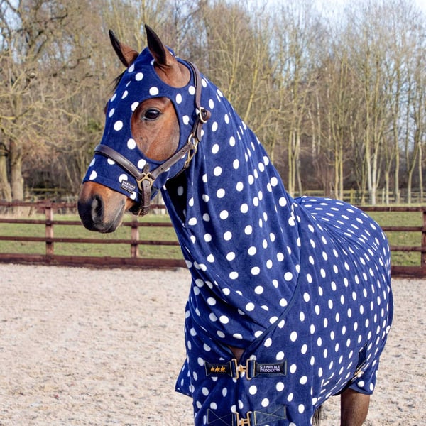 Supreme Products Dotted Fleece Horse Hood