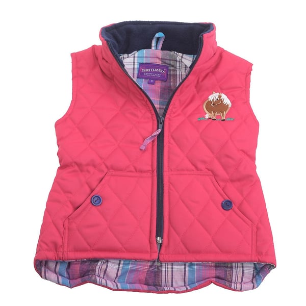 British Country Collection Børn/børn Three Fat Ponies quiltet ridebuksedragt