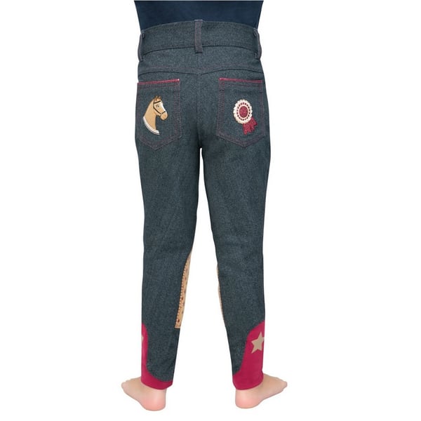 Little Rider Girls Riding Star Collection Denim Jodhpurs