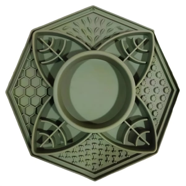 Parallax Plastics Ltd Flower Dog Bowl & Mat Parallax Plastics Ltd Flower Dog Bowl & Mat