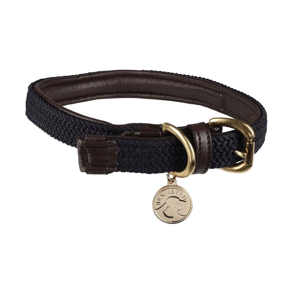 Benji & Flo Interlaced Leather Lined Dog Collar