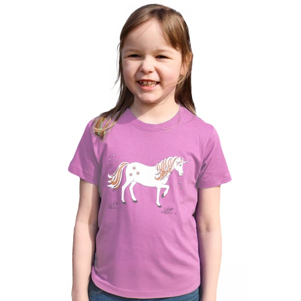 British Country Collection Childrens/Kids Unicorn T-Shirt