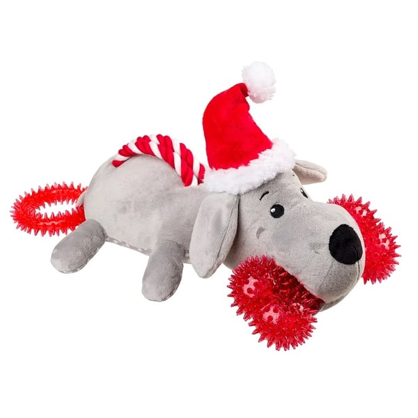 House Of Paws Santa Paws Multi Textured Christmas Dog Squeak Toy