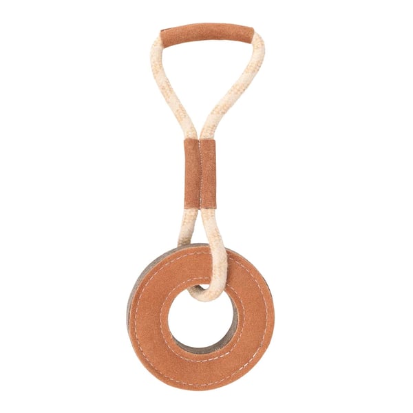 Benji & Flo Tug ´N´ Play Ring Suede Rope Dog Toy