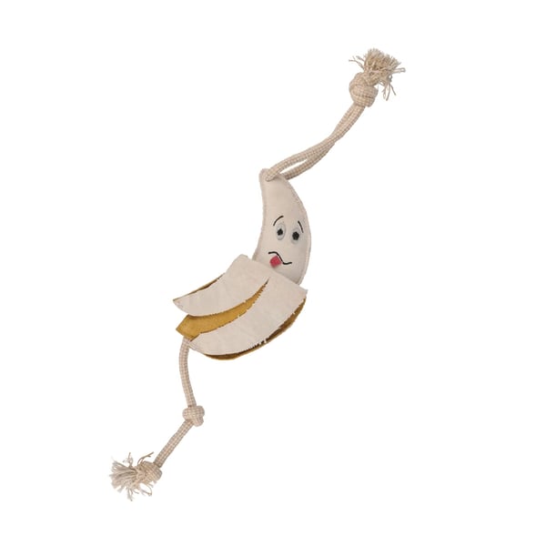 Benji & Flo Crazy Faces Go Bananas Suede Dog Toy