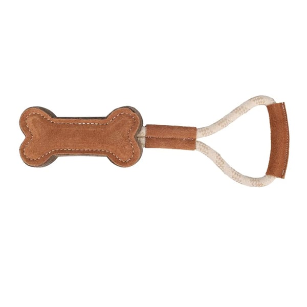 Benji & Flo Tug ´N´ Play Bone Suede Rope Dog Toy