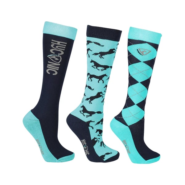 HYCONIC Childrens/Kids Boot Socks (Pack of 3)