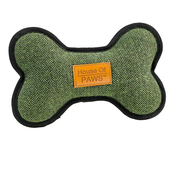 House Of Paws Bone Tweed Plush Dog Toy