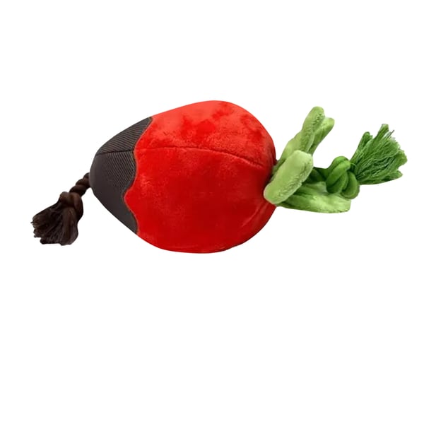 House Of Paws Chocolate Dipped Strawberry Plush Dog Toy