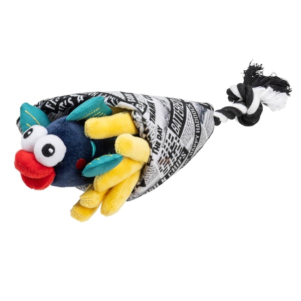 House Of Paws Fish & Chips Plush Dog Toy
