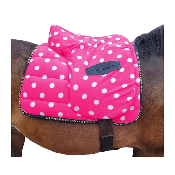 Supreme Products Ride On Dotty Fleece Horse Saddle Cover