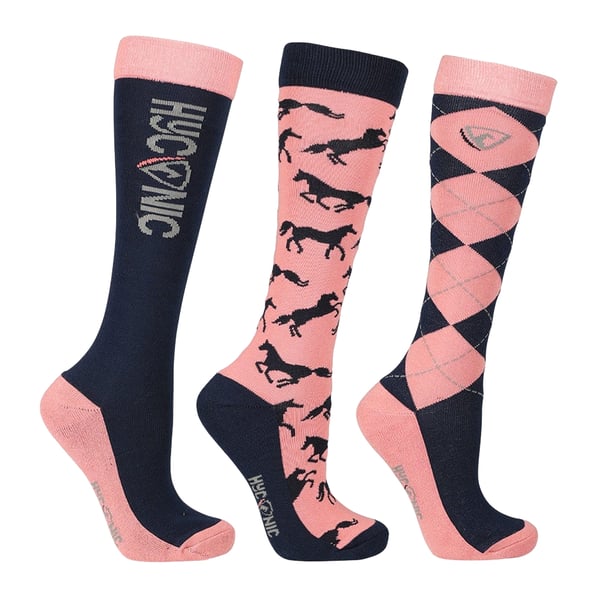 HYCONIC Unisex Adult Horse Socks (Pack of 3)