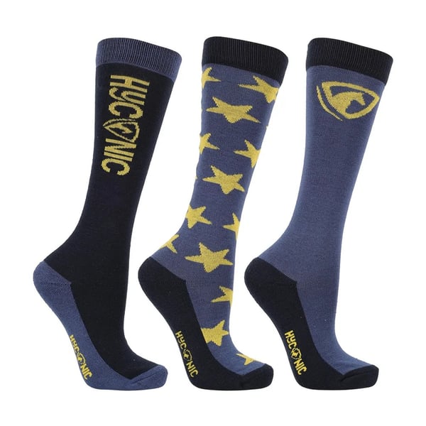 HYCONIC Unisex Adult Stars Socks (Pack of 3)