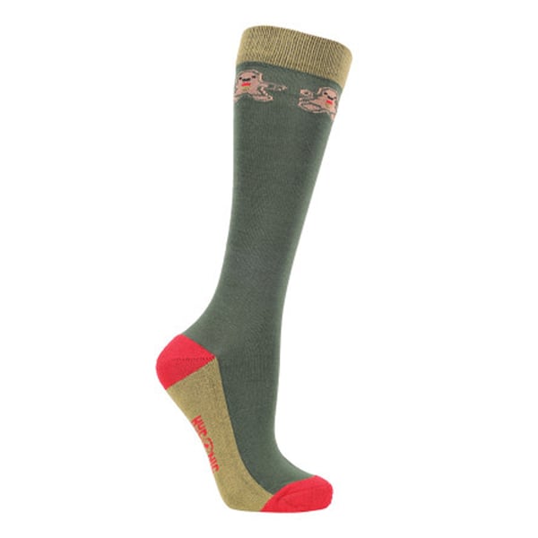 Hy Unisex Adult Gingerbread Christmas Boot Socks (Pack of 3)