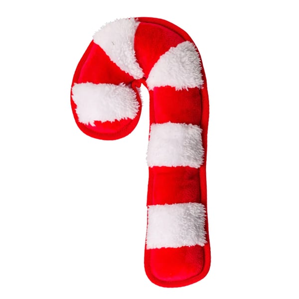 House Of Paws Candy Cane Dog Squeak Toy