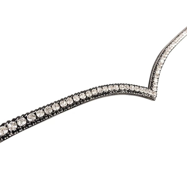 Hy ProPresicce Signature Leather V Shape Horse Diamante Browband