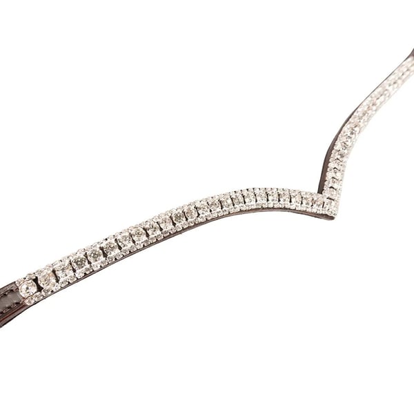 Hy ProPresicce Signature Leather V Shape Horse Diamante Browband