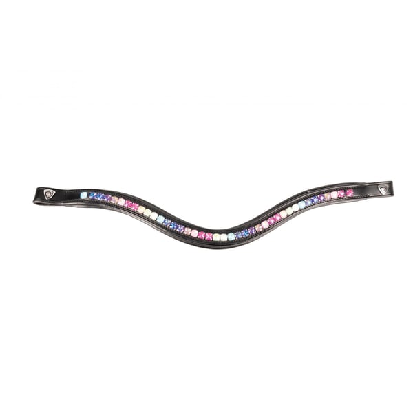 Hy ProPresicce Signature Leather Curved Horse Diamante Browband