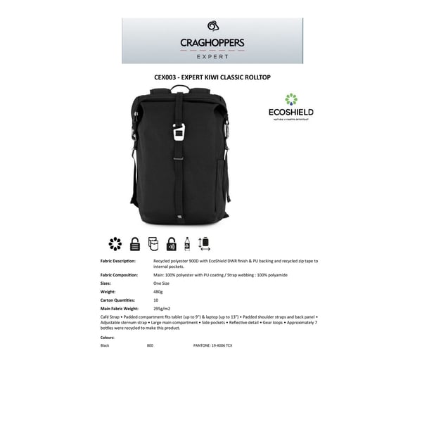 Craghoppers Kiwi Classic Roll Top Backpack