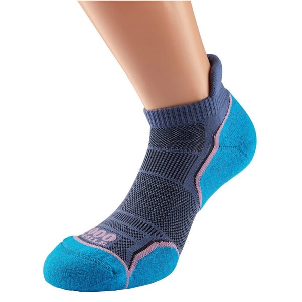 1000 Mile Womens/Ladies Run Ankle Socks (Pack of 2)