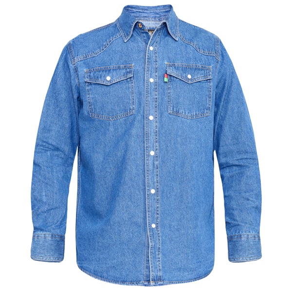 Duke Mens D555 Western Denim Kingsize Shirt Duke Mens D555 Western Denim Kingsize Shirt