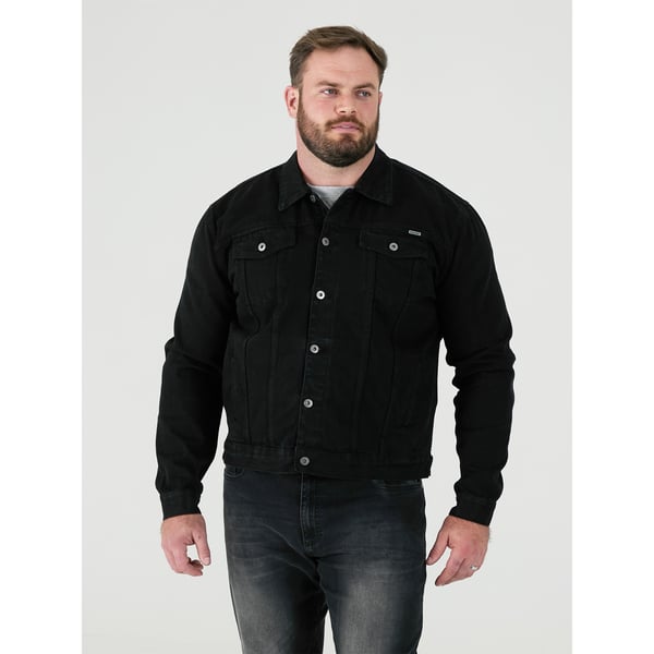 Duke Mens D555 London Trucker Western Denim Kingsize -takki