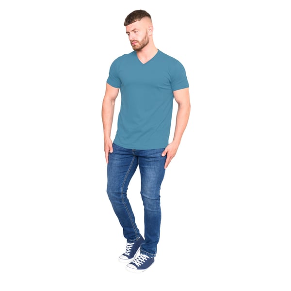 Duke Mens D555 Signature 2 V Neck T-Shirt