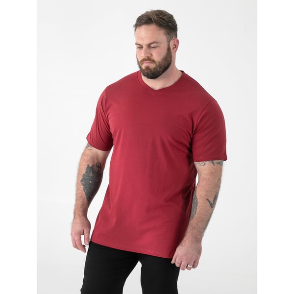 Duke Mens D555 Signature 2 V-kaula-aukkoinen T-paita