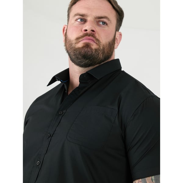 Duke Mens D555 Aeron Easy-Iron Kingsize Short-Sleeved Shirt