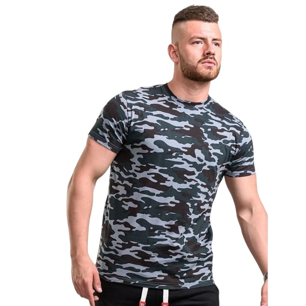 Duke Mens D555 Gaston Camouflage Kingsize Short-Sleeved T-Shirt