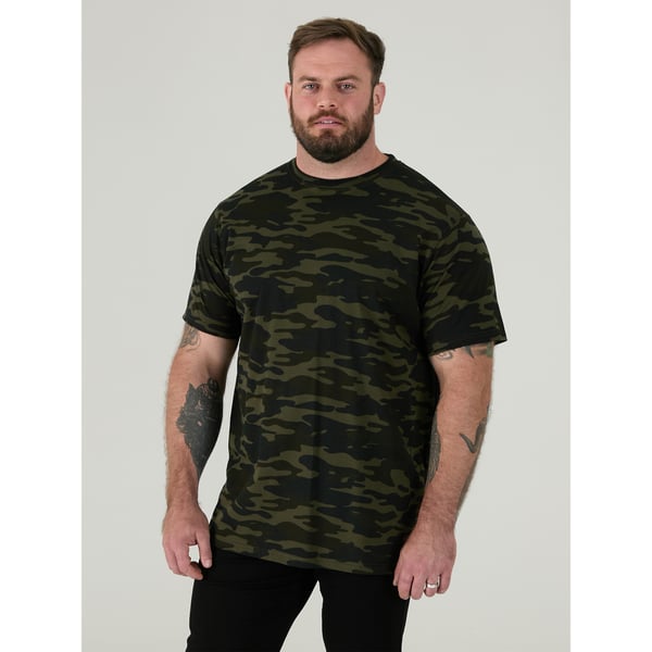 Duke Mens D555 Gaston Camouflage Kingsize lyhythihainen T-paita