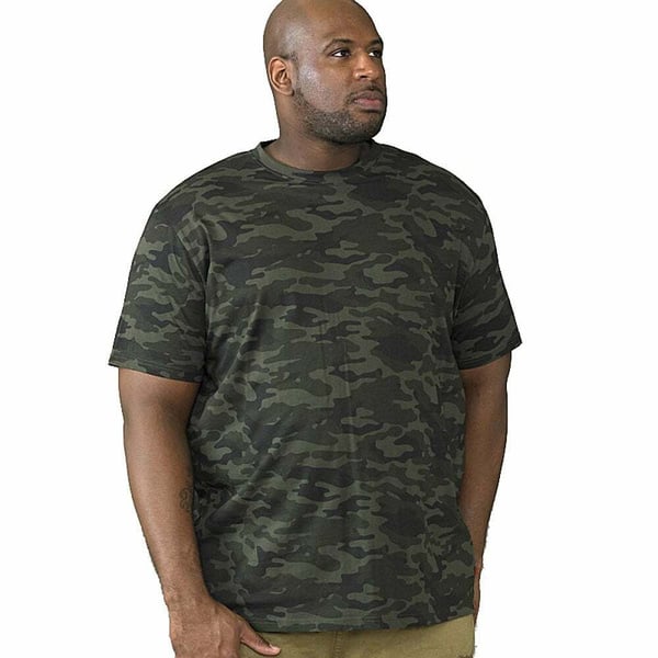 Duke Mens D555 Gaston Camouflage Kingsize Short-Sleeved T-Shirt