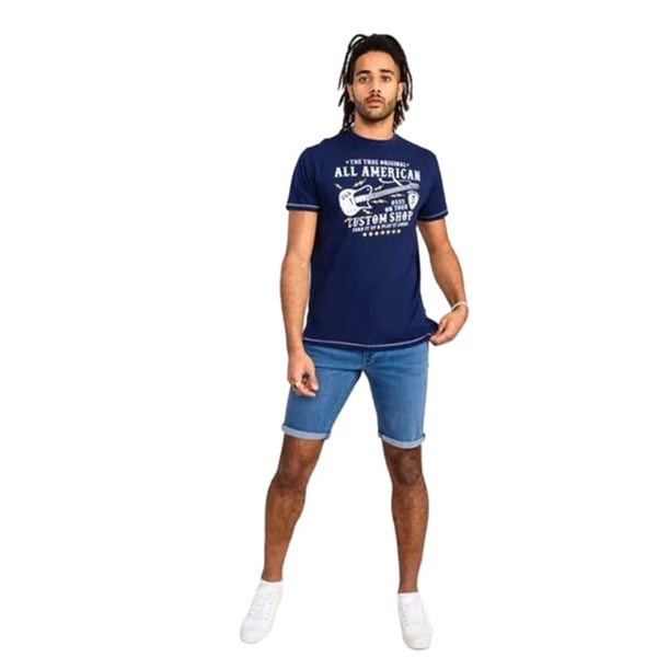 Duke Mens D555 Bronte All American Guitar Guitar Kingsize T-Shirt